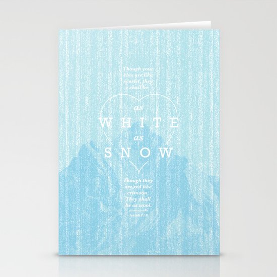 as white as snow Stationery Cards
