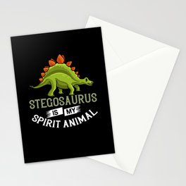 Stegosaurus Dinosaur Fossil Skull Skeleton Stationery Card