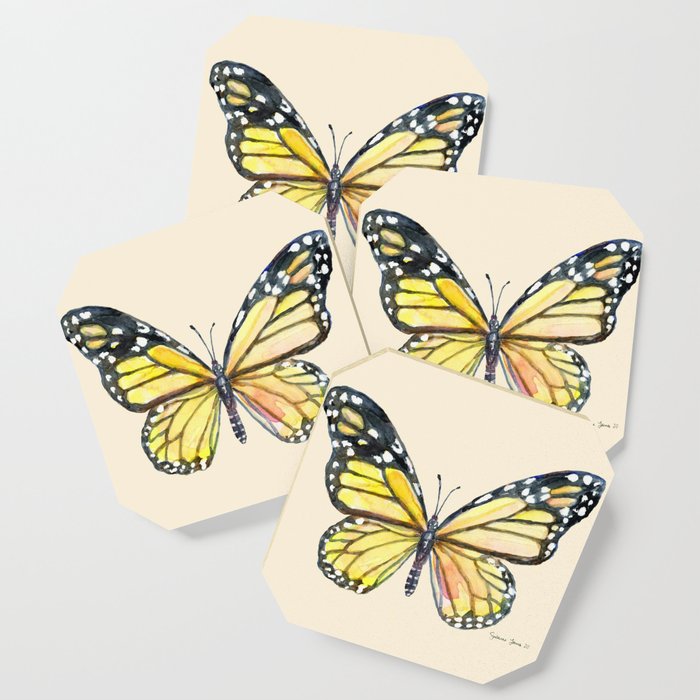 Watercolor Monarch Butterfly Coaster