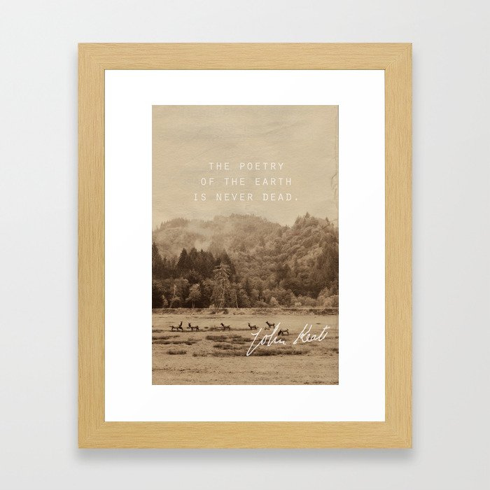 Keats: Poetry Framed Art Print