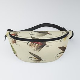 Vintage Fly Fishing Print - Trout Flies Fanny Pack