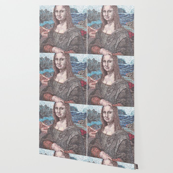 Mona Lisa Wallpaper By Stipple Ation Society6
