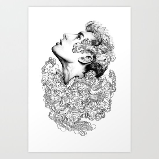 Facial explosion part 3 Art Print