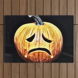 Sad Pumpkin Outdoor Rug