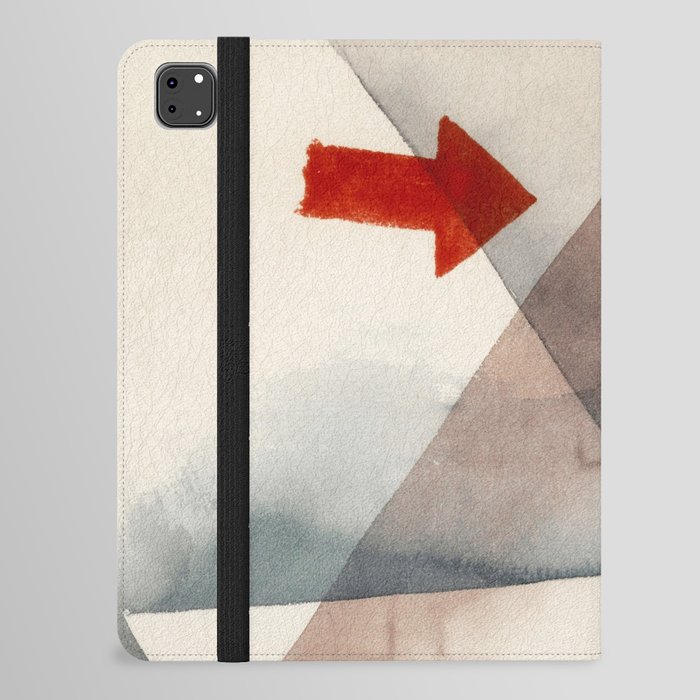 Red Arrow White Abstract Painting iPad Folio Case