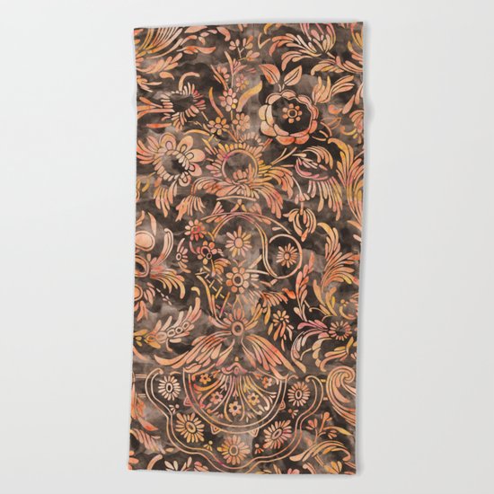 Damask Pattern 04 Beach Towel
