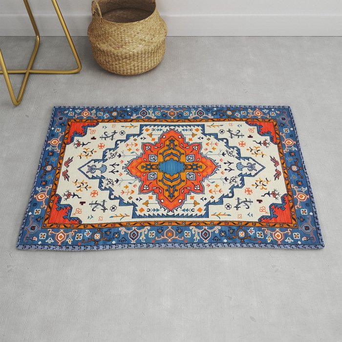 Moroccan Mirage: Bohemian Tapestry of Color Rug