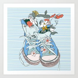 Art To Runaway With {Blue Shoes} Art Print