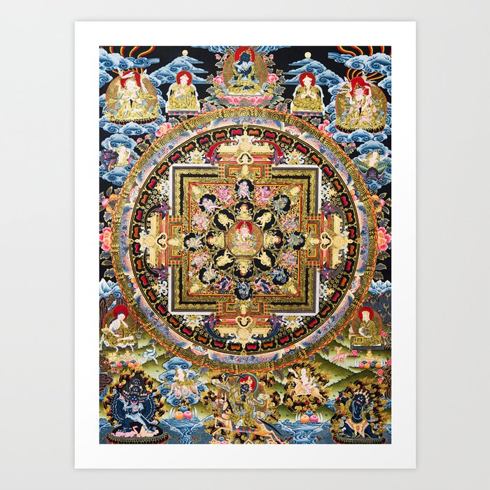 Tantric Tibetan Buddhist Deity Mandala  Art Print