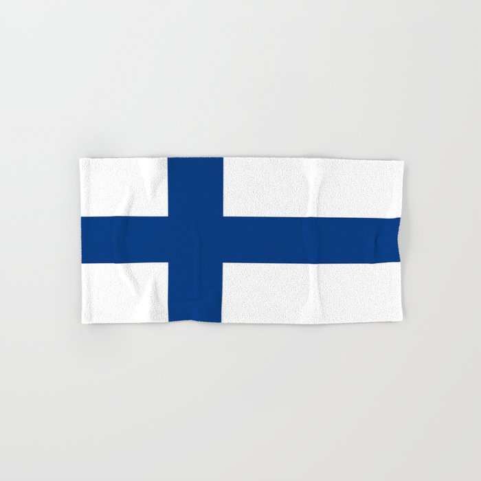 Finland Flag Finnish Sisu Embroidered White Towel #FT58WHT 