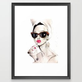 Audrey Hepburn portrait Framed Art Print