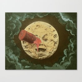 The Man in the Moon from 'A Trip to the Moon' 1902 Colorized  Canvas Print