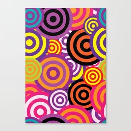 Abstract Colorful Circles Fashion Canvas Print