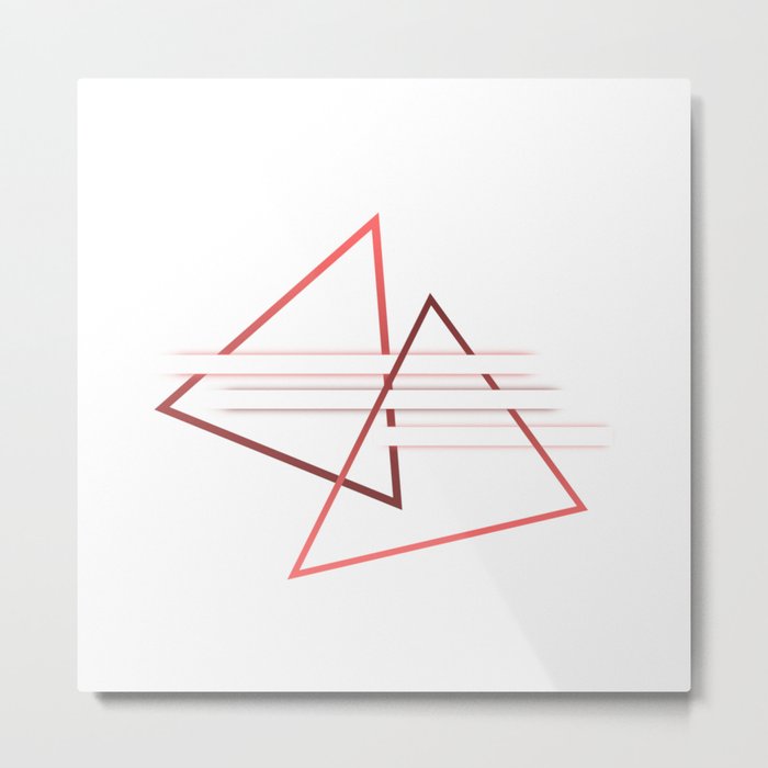 Geometric Scandinavian lover triangles Metal Print