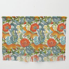 Art Nouveau Foxes  Wall Hanging