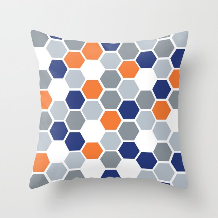 Honeycomb Hexagons Throw Pillow
