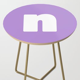 n (White & Lavender Letter) Side Table