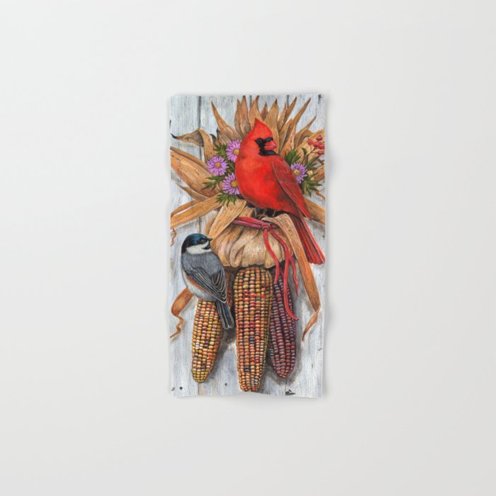 Birds & Indian Corn Hand & Bath Towel