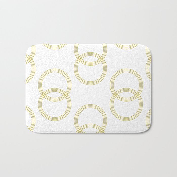 Simply Infinity Link Mod Yellow and White Bath Mat