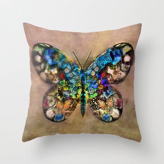 Butterflied Throw Pillow