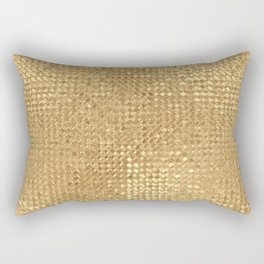 Gold foil seamless pattern, golden glitter texture Rectangular Pillow