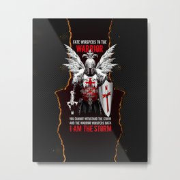 Templar Warrior Metal Print | Christianity, Holyland, Knightstemplars, Jerusalem, Middleages, Deusvult, Holywars, Templarios, Warrior, Graphicdesign 