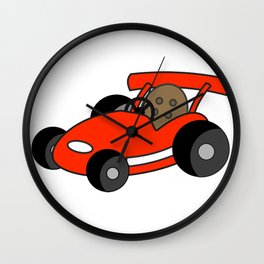 Cartoon Go-Kart Wall Clock
