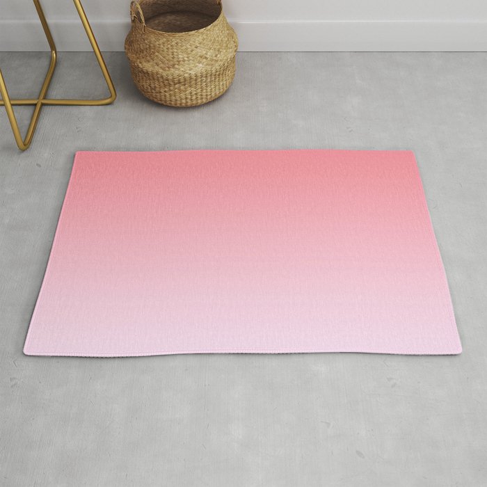Pastel Ombre Rose Color Gradient Millennial Pink Lilac Cute Pattern Rug