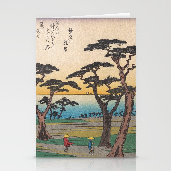 Kyoka Tokaido Series, Kanagawa (Yokohama) - Utagawa Hiroshige Stationery Cards