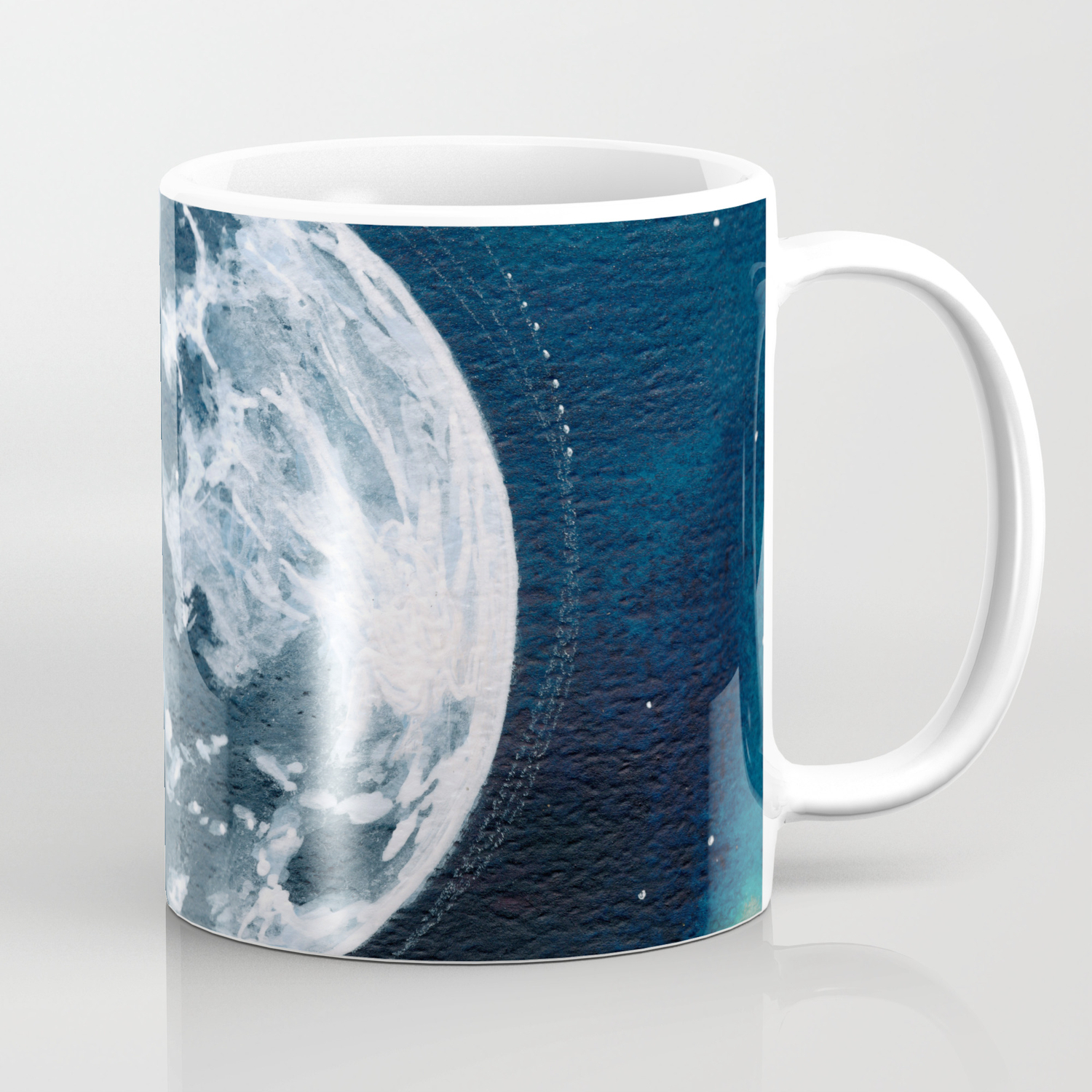 Full Moon Mixed Media Painting Coffee Mug By Rachaelrice Society6