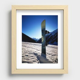 cross in the mountains Recessed Framed Print