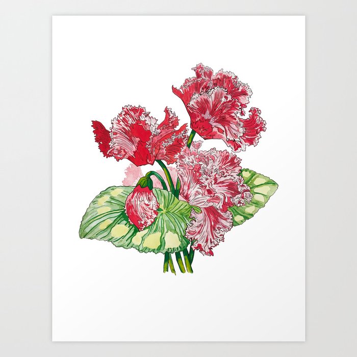 Wave of Florals  Art Print