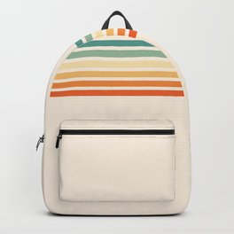 Helema - Classic 70s Vintage Style Retro Stripes Backpack