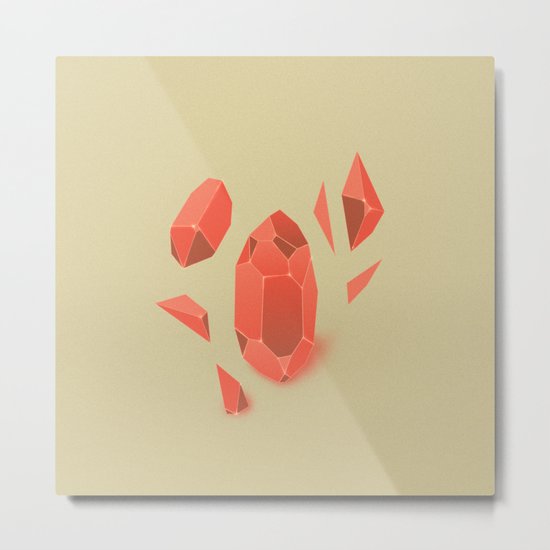 Falling Crystals Metal Print