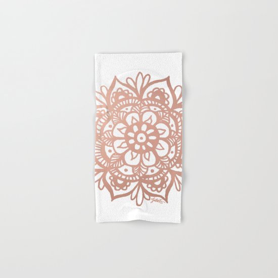 Rose Gold Mandala Hand & Bath Towel