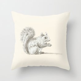 Resting Squirrel Throw Pillow