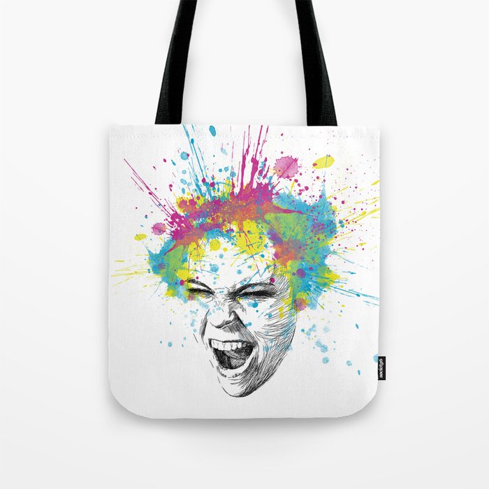 Crazy Colorful Scream Tote Bag
