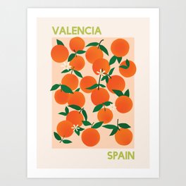 Fruit Market Valencia Spain Oranges Art Print
