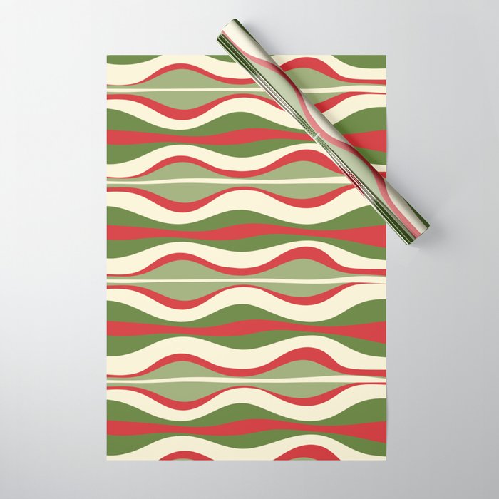 Mod Christmas Retro Xmas Hourglass Abstract Pattern  Wrapping Paper
