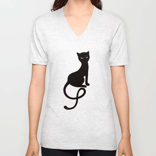 Gracious Evil Black Cat Unisex V-Neck