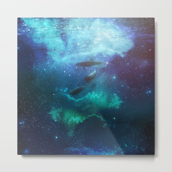 Mystic dolphins Metal Print