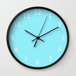 HARMONY BLUE SOLID COLOR. Plain Bright Skies Color  Wall Clock