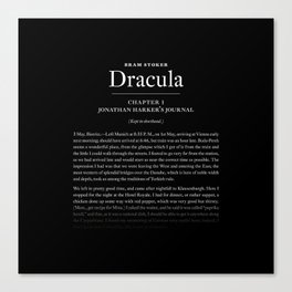 Dracula by Bram Stoker Canvas Print