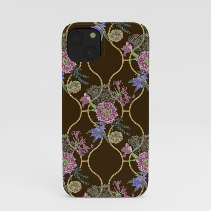 Beaded embroidery summer bouquet iPhone Case