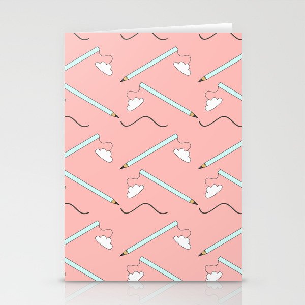 Pencil Pattern Stationery Cards