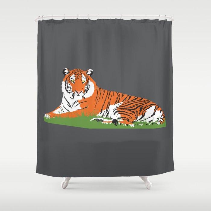 Laying Tiger Shower Curtain