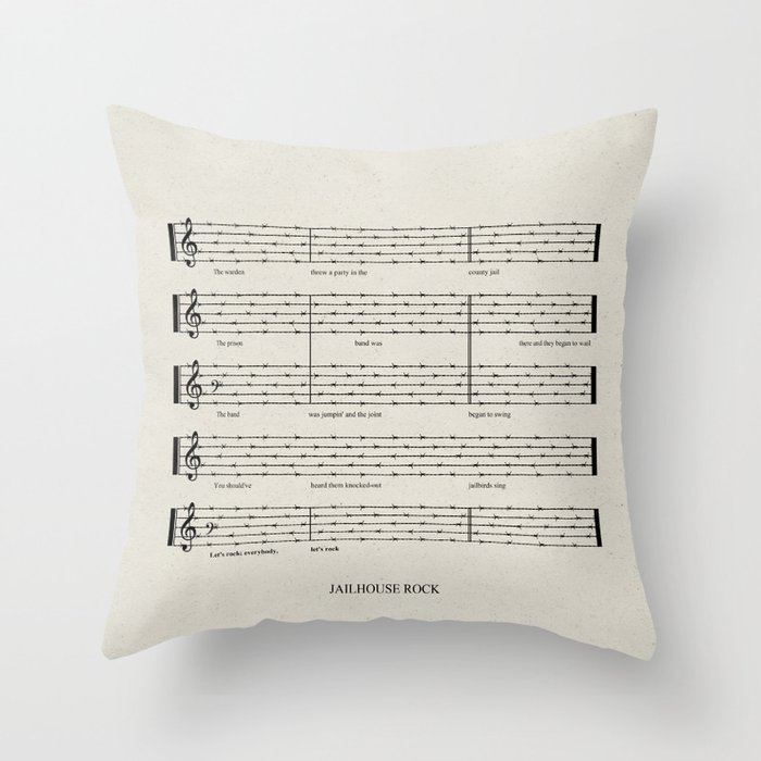 Everybody, let's rock Throw Pillow
