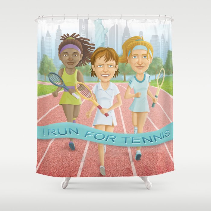 I Run for Tennis Shower Curtain