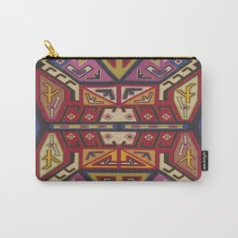 Golden Traveler (Red Aziki) Carry-All Pouch | Davidhearn, Graphicdesign, Pakistani, Tribal, Pattern, Davidkentcollections 