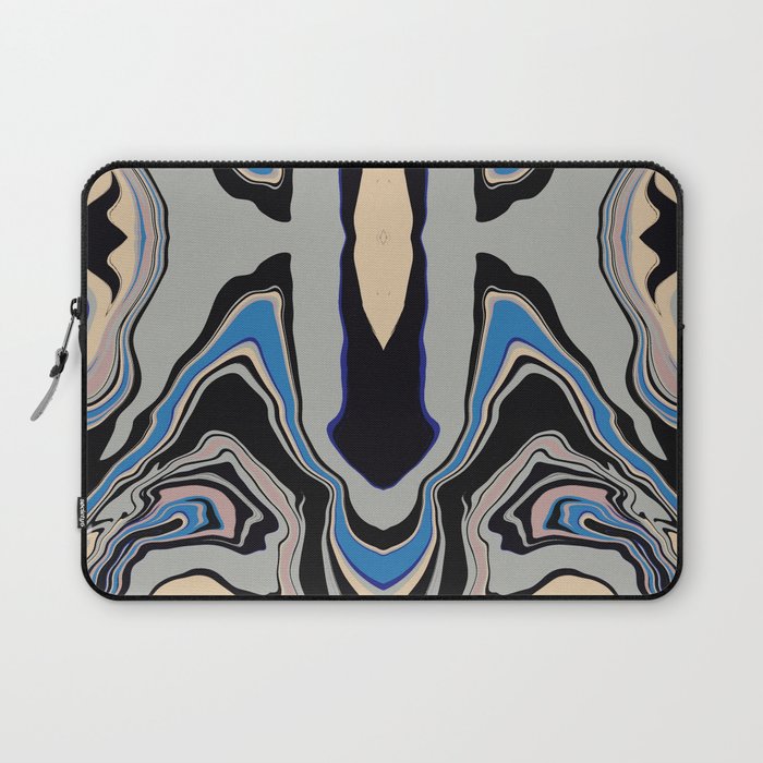 Symmetrical liquify abstract swirl 09 Laptop Sleeve